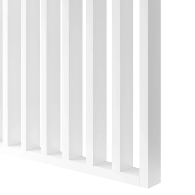 Lamelová dělící stěna, kompletní sada, výška a šířka dle výběru, bílý mat