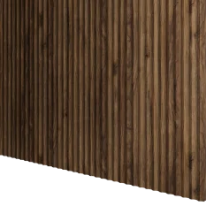 Designový panel s mikrolamelami, tvar Vik, ořech, 12x275 cm
