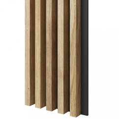 Akustický panel, podklad MDF deska, široká lamela, dubová dýha, 30x275 cm