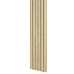 Designový panel s mikrolamelami, tvar Vag, dub Evropský, 12x275 cm