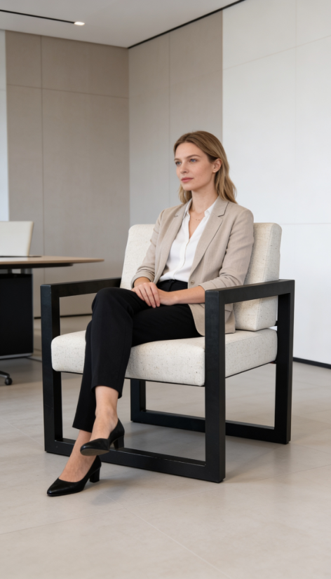 Kovové křeslo s čalouněním Buho světle šedé