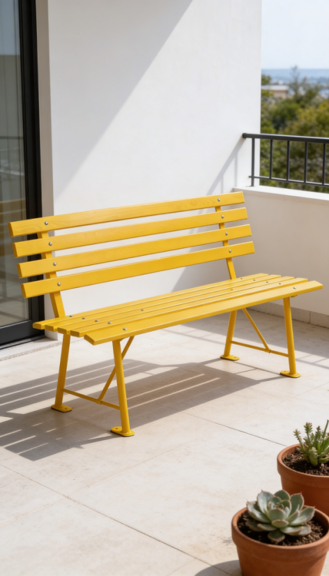 Záhradná lavica Judith žltá