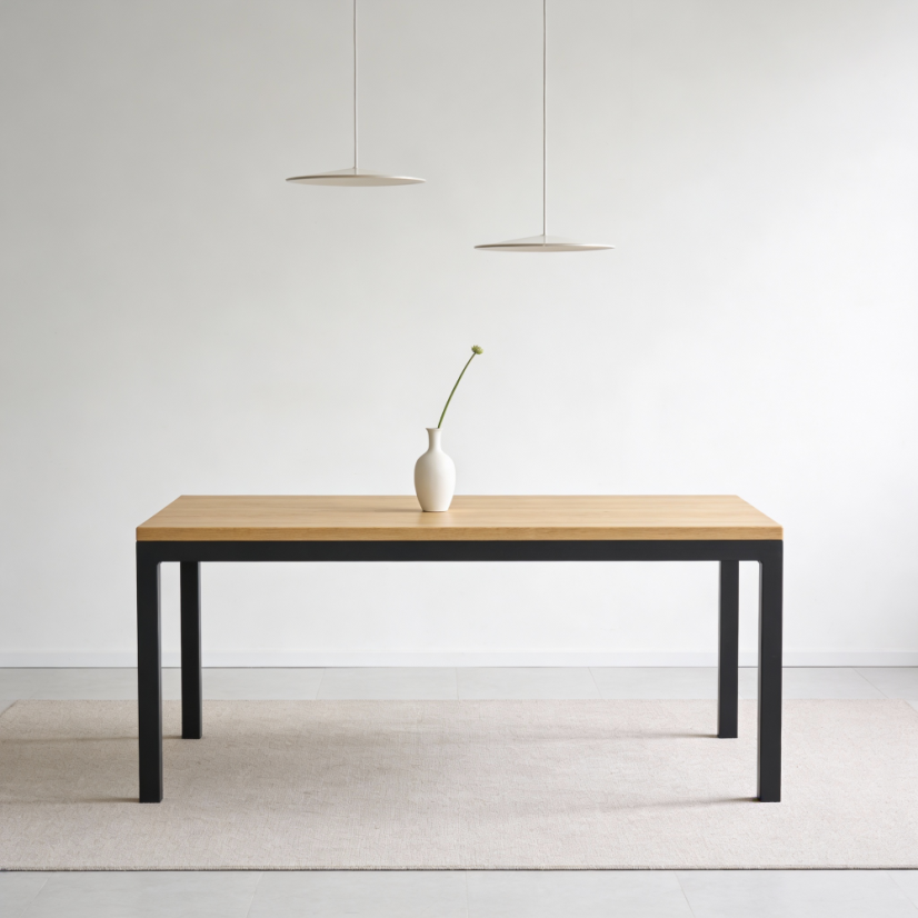 Jídelní stůl s masivní dubovou deskou Klasik - Rozměry stolové desky: 1600 x 900 mm