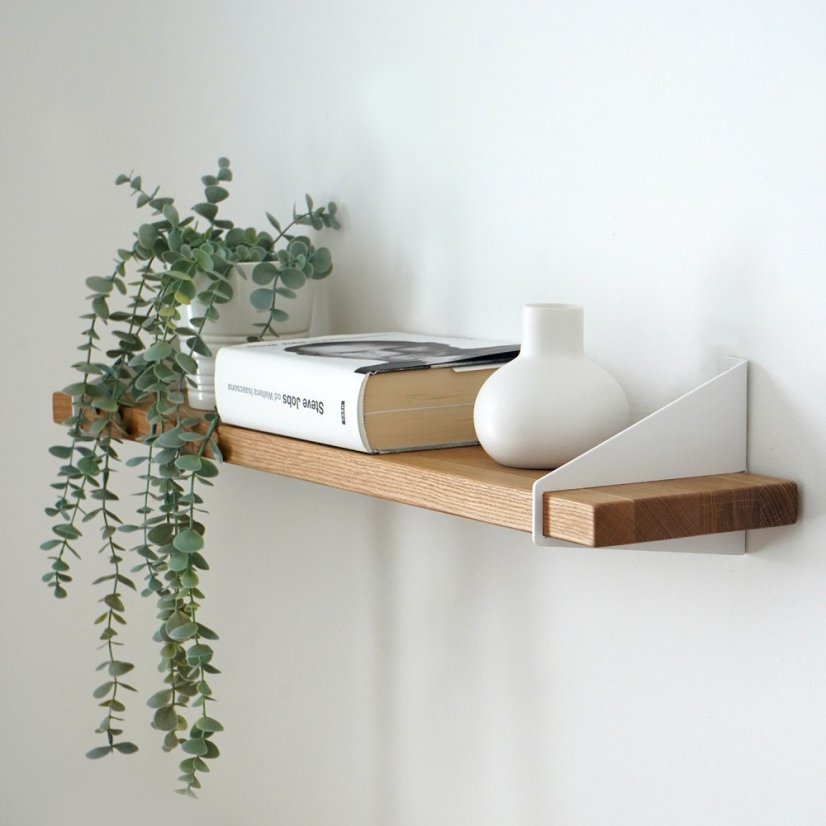 Nástenná polica z masívneho duba Dream - Dĺžka: 800 mm