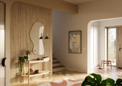 Designový panel s mikrolamelami, tvar Vik, dub Natura, 12x275 cm