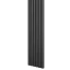 Designový panel s mikrolamelami, tvar Vag, černý mat, 12x275 cm