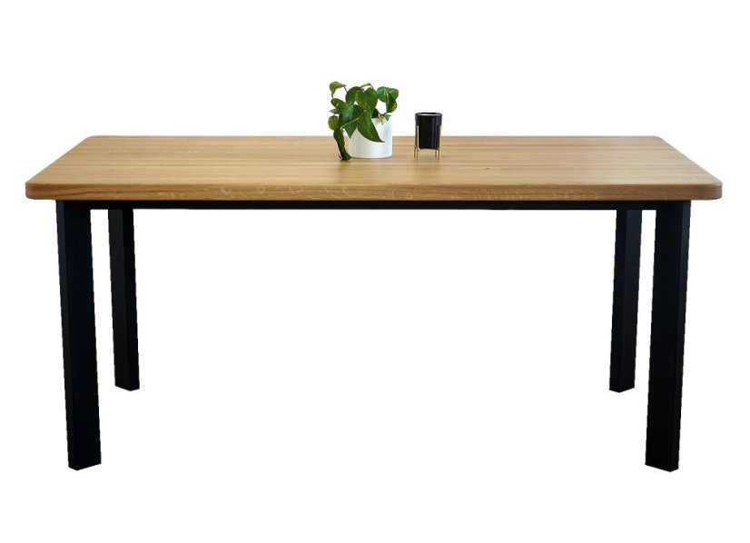 Jídelní stůl s masivní dubovou deskou Gloria - Rozměry stolové desky: 1800 x 900 mm