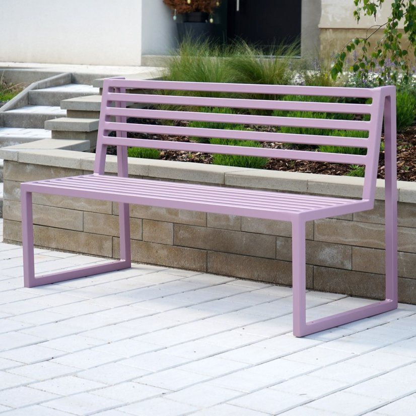 Záhradná lavica Titus pastelová fialová