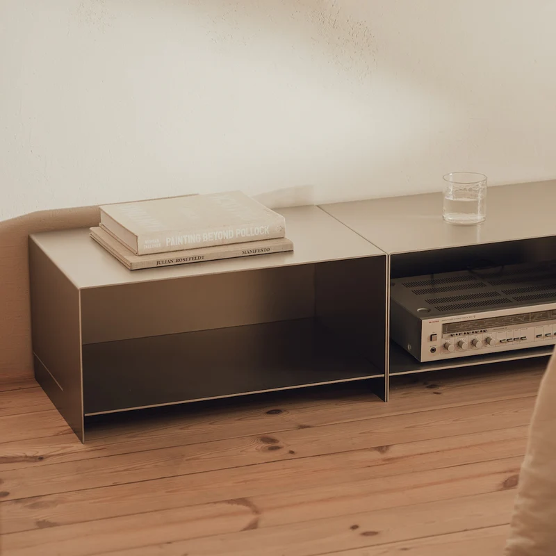 Konferenční stolek RAWW, přírodní hliník