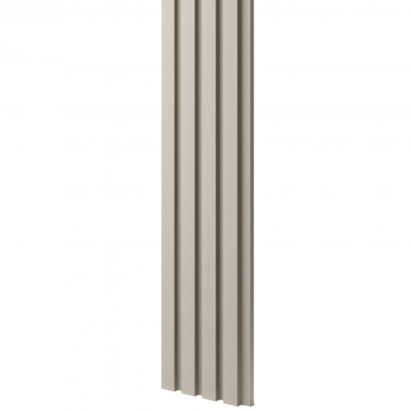 Designový obkladový panel s lamelami MINI, pískově béžová, 12,3 x 275 cm