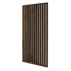 Lamelová dělící stěna, kompletní sada, výška a šířka dle výběru, ořech