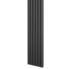 Designový panel s mikrolamelami, tvar Vag, černý mat, 12x275 cm