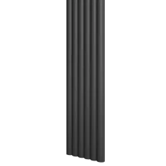 Designový panel s mikrolamelami, tvar Vag, černý mat, 12x275 cm