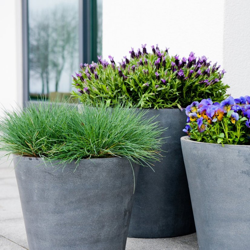 Květináč Bucket šedý