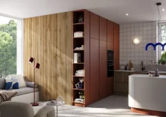 Designový panel s mikrolamelami, tvar Vag, dub Wotan, 12x275 cm