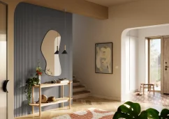 Designový panel s mikrolamelami, tvar Vik, grafit, 12x275 cm