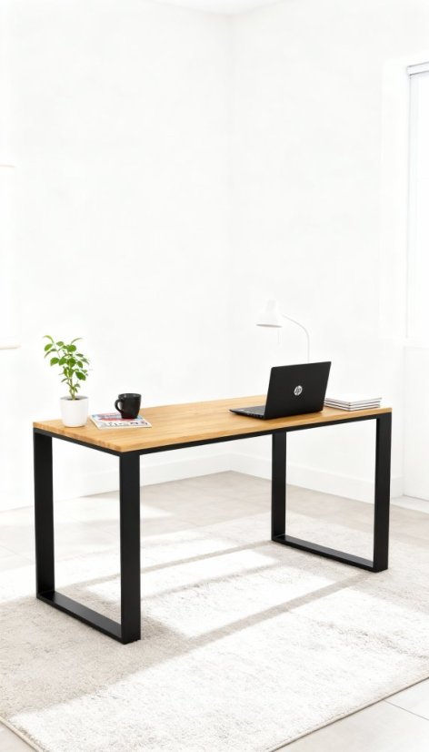 Pracovný stôl Best s masívnou dubovou doskou