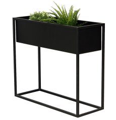 Květináč Jasmine / černý s jemnou strukturou