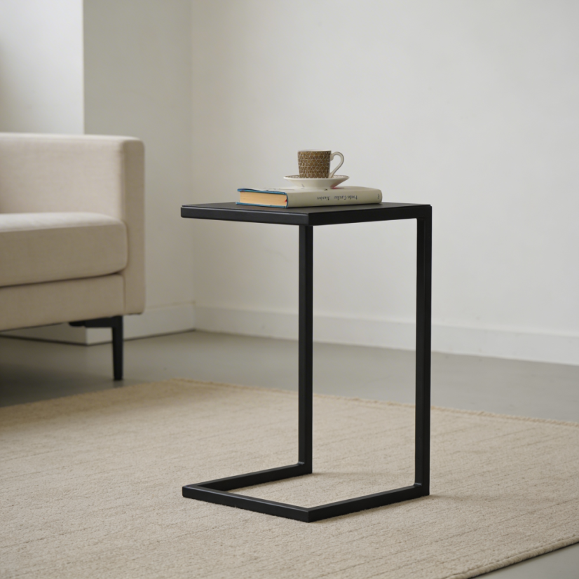 Odkladací stolík Dimo ​​s kovovou doskou