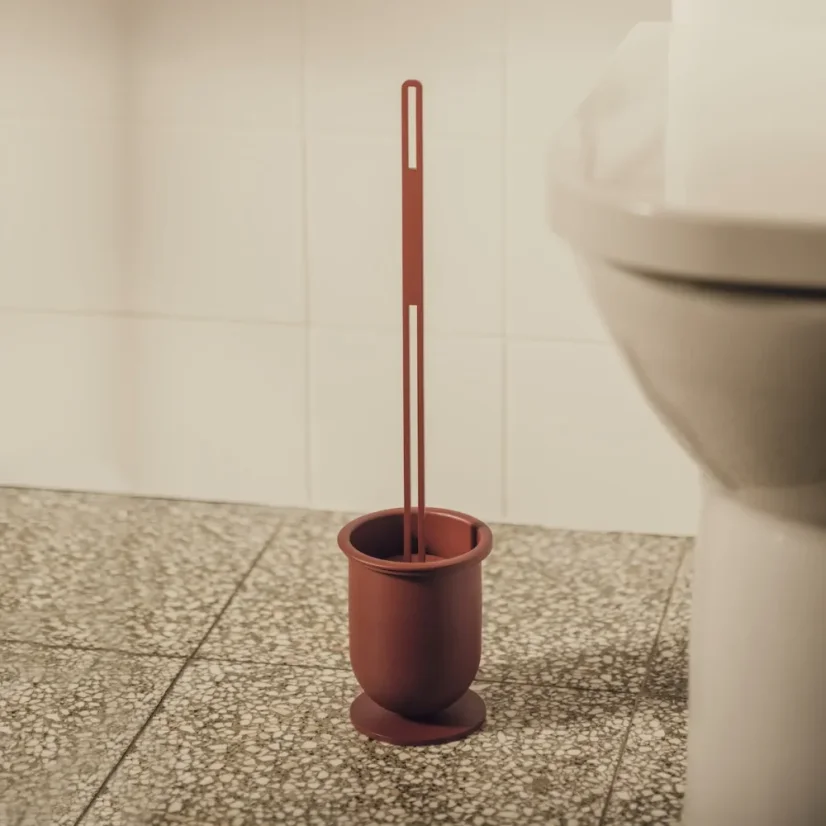 Kovový držiak so štetkou Lund - Farba: Oxidovaná červená