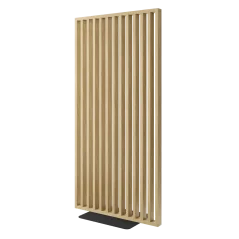 Samostatně stojící lamelová dělící stěna se základnou, kompletní sada, Evropský dub