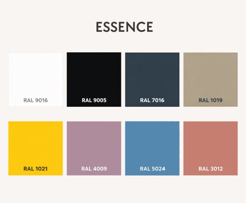 Nástenná kovová polica Lucia - Dĺžka: 900 mm, Farby kolekcie Essence: čierna RAL 9005