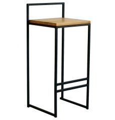 Barová stolička Cabra s masivní dubovou deskou