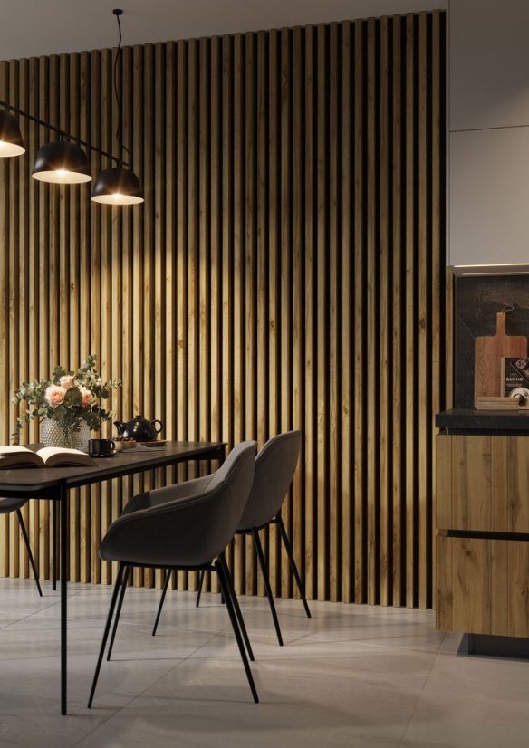 Lamela široká, 3x4x275 cm, dub Wotan