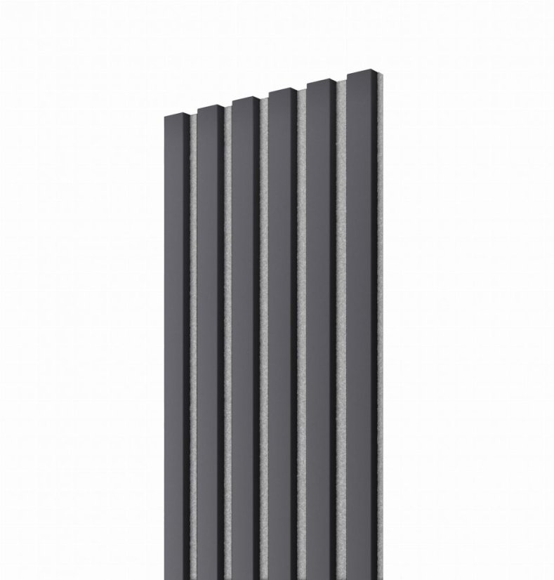 Akustický panel, Grafit, šedý filc, 30x275 cm