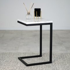 Odkládací stolek Dimo s italským mramorem