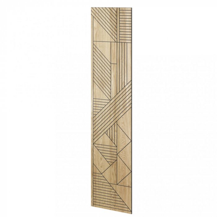 Designový obkladový panel s dubovou dýhou, vzor Birgu, 60x275 cm