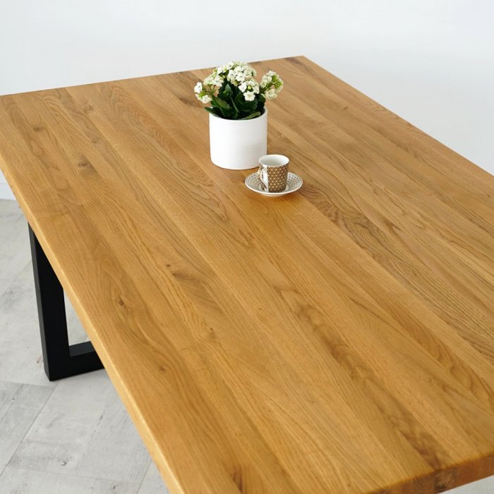 Jídelní stůl s masivní dubovou deskou Verano - Rozměry stolové desky: 1600 x 900 mm