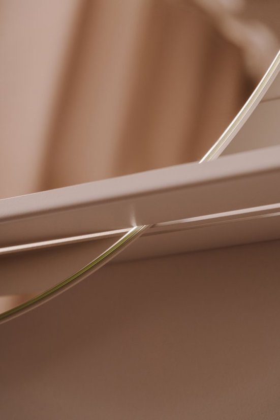 Kúpeľňové zrkadlo s kovovou policou London biele