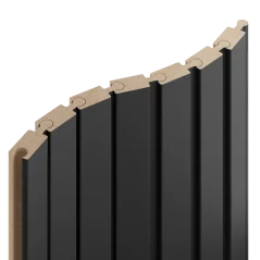 Obkladový panel PUZZLE pro zakřivené stěny, 4,6 x 275 cm, Černý mat