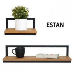 Kovová konstrukce nástěnné police Estan 600 mm