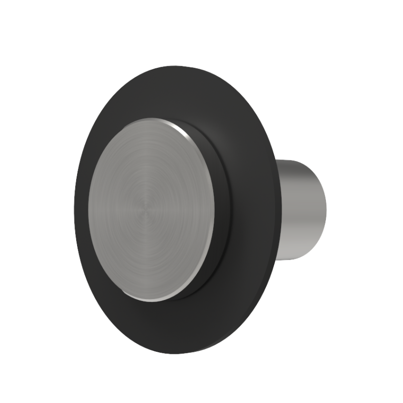 Designový kovový háček na oblečení Split - Farba: Čierna, Veľkosť: M, Základna: Nerezová oceľ