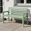 Celokovová zahradní lavice Golem - Barva: pastelová zelená RAL 6021