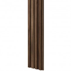 Designový obkladový panel s lamelami MINI, Ořech, 12,3 x 275 cm