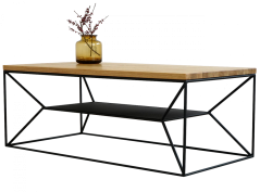 Konferenčný stolík Diamon s masívnou dubovou doskou