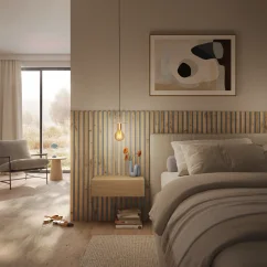 Akustický panel, Dub Wotan, šedý filc, 30x275 cm