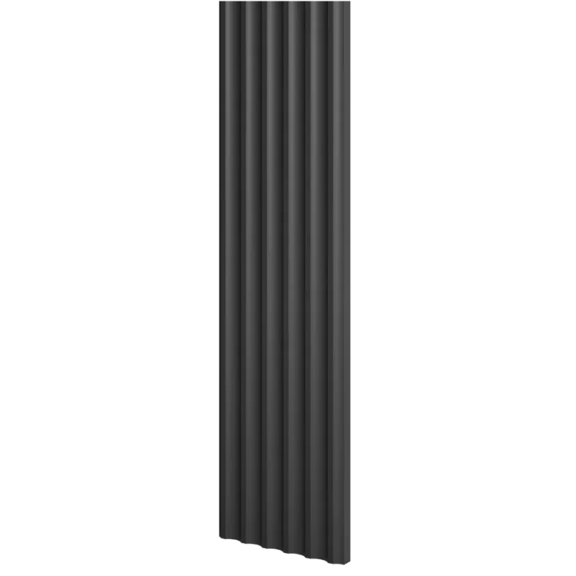 Designový panel s mikrolamelami, tvar Vik, černý mat, 12x275 cm