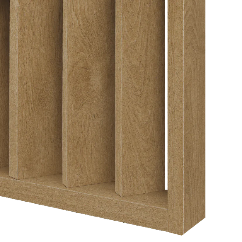 Samostatně stojící lamelová dělící stěna se základnou, kompletní sada, dub Natura