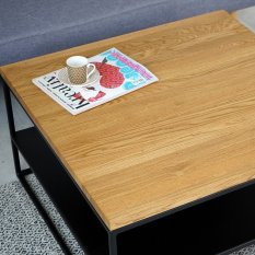 Konferenční stolek Hollan s dubovým masivem čtvercový