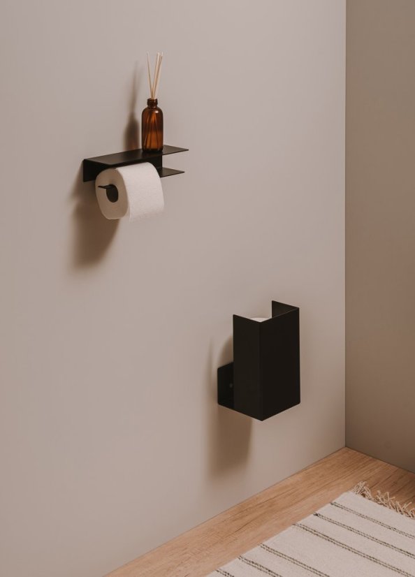 Kovový držiak na toaletný papier Amsterdam černá