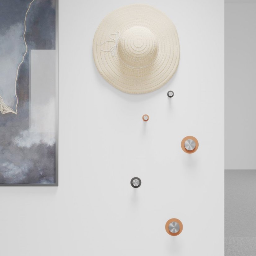 Designový kovový háček na oblečení Split