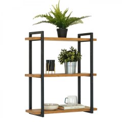 Nástěnná police Pure s masivními dubovými deskami