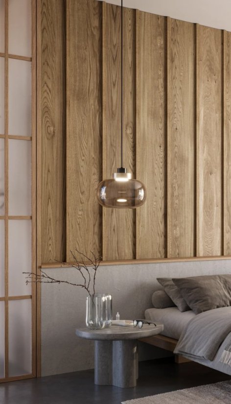 Designový obkladový panel Japandi, dubová dýha, 30x275 cm