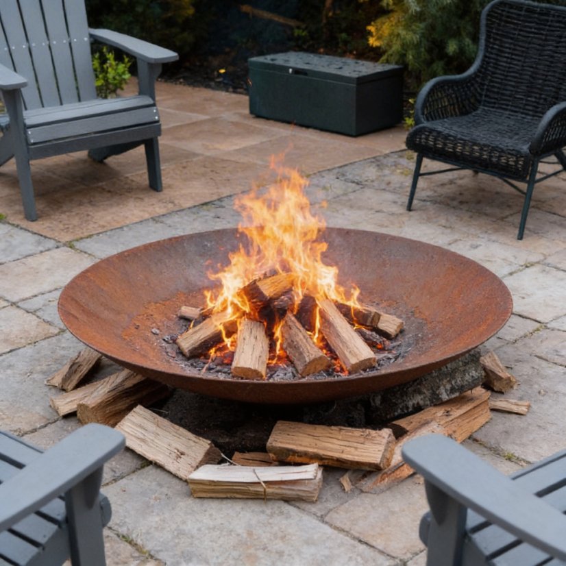 Zahradní cortenové ohniště