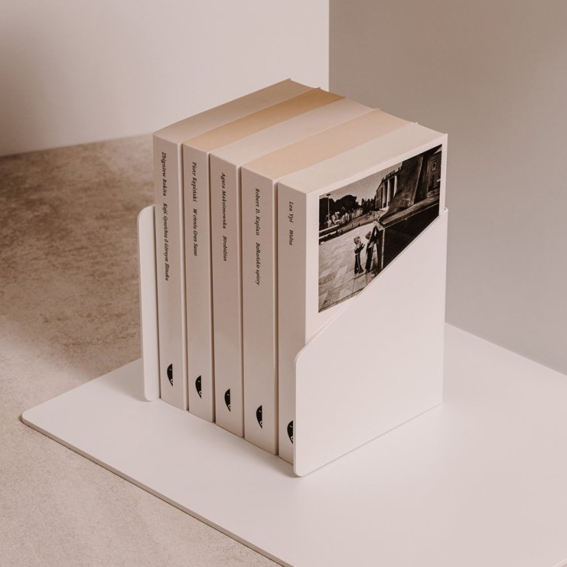 Nástenná kovová polica na knihy / zarážka Lahti