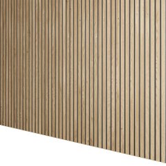 Designový panel s mikrolamelami, tvar Skog, dubová dýha, 12x275 cm
